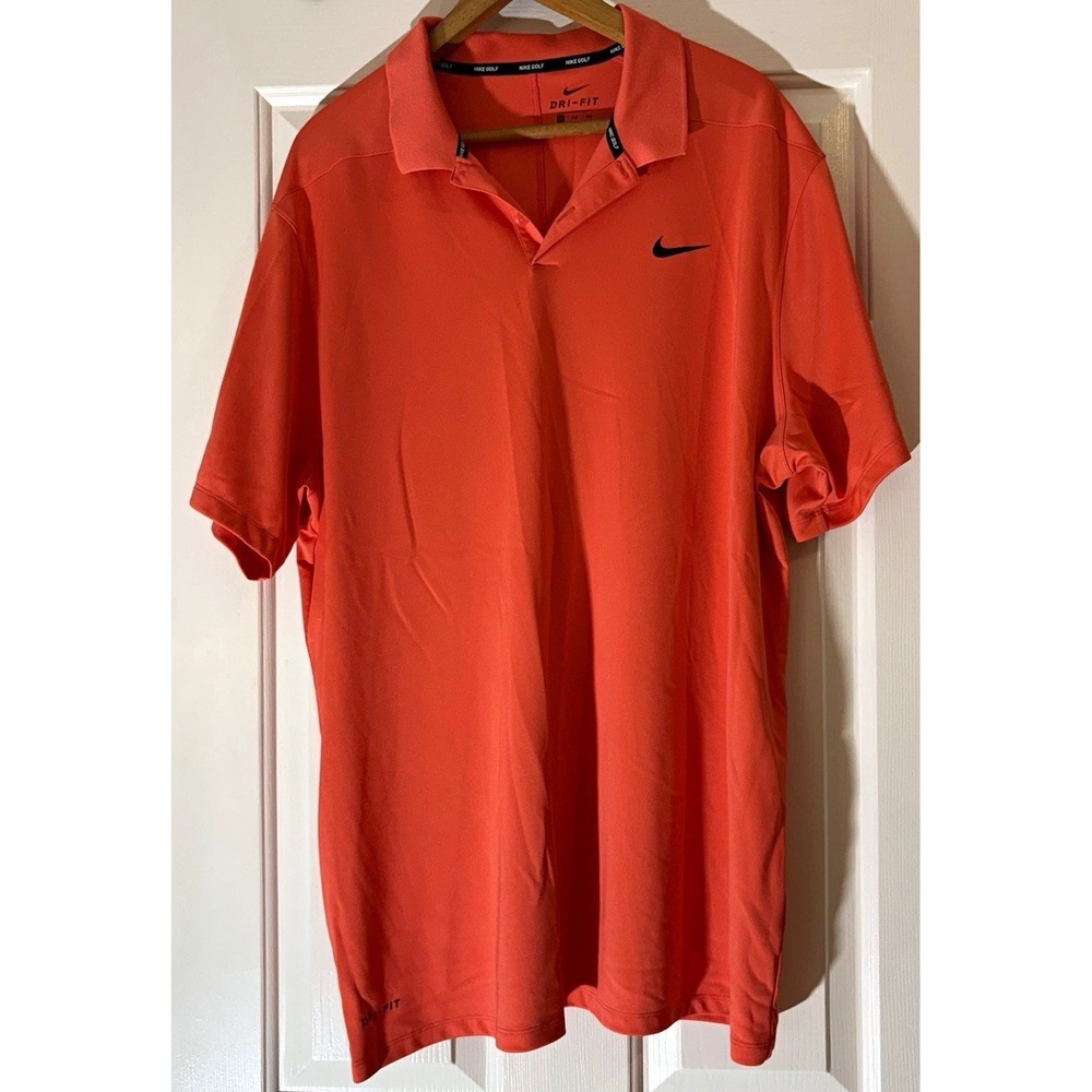 Nike Golf Dri-FIT Mens 2XL Orange Regular Fit Polo Shirt 891857-816